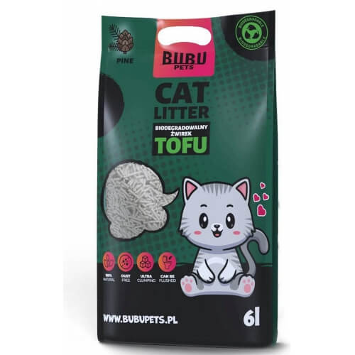 Bubu Pets männi lõhnaga tofu kassiliiv 2,5 kg / 6L