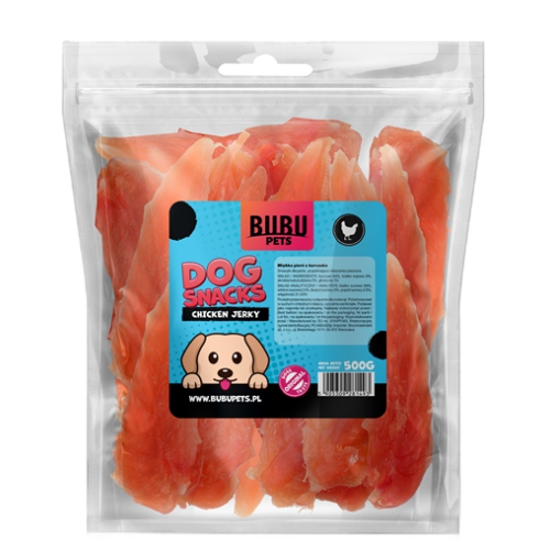 BUBU PETS dog snacks 500g chicken breasts fillets soft 20 unit/case (kanaliha filee)