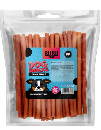 BUBU PETS dog snacks 500g lamb sticks soft 20 unit/case (lambaliha)