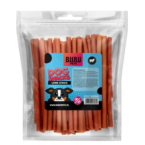 BUBU PETS dog snacks 500g lamb sticks soft 20 unit/case (lambaliha)