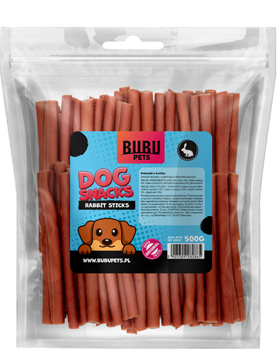 BUBU PETS dog snacks 500g sticks with rabbit soft 20 unit/case (küülikuliha)