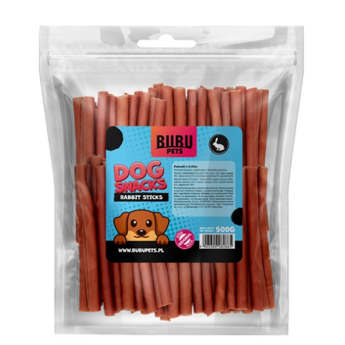 BUBU PETS dog snacks 500g sticks with rabbit soft 20 unit/case (küülikuliha)