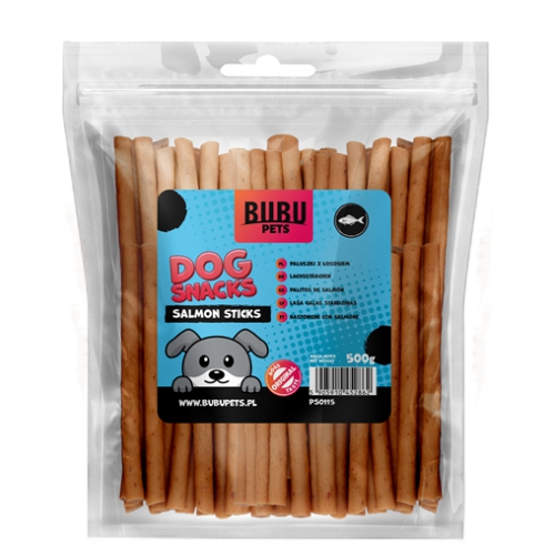BUBU PETS dog snacks 500g sticks with salmon soft 20 unit/case (lõhe)