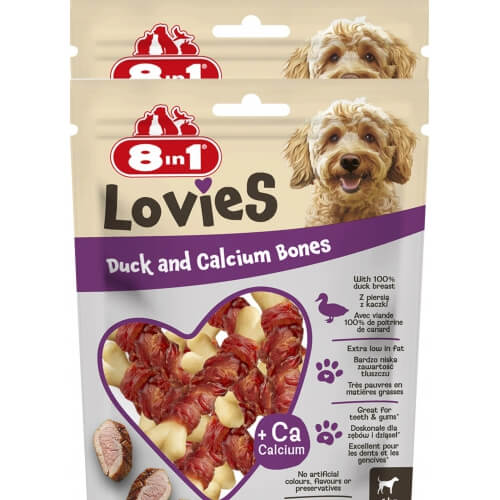8in1 Lovies Duck & Calcium Bones 80g