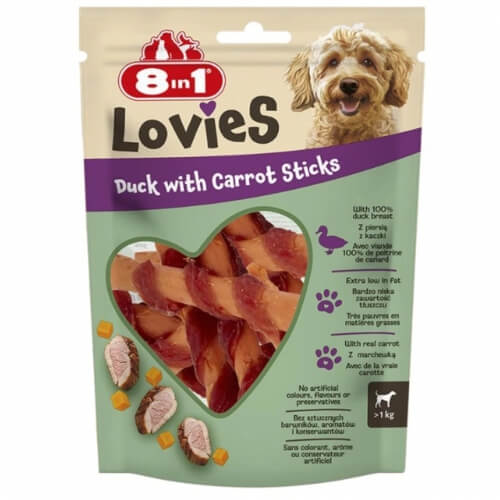Lovies Duck with Carrot Sticks 80g