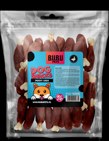 BUBU PETS dog snacks 500g calcium bones mini legs with duck  (pardiliha)