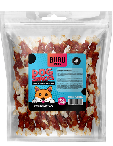BUBU PETS dog snacks 500g calcium bones mini wrapped in duck (pardiliha)