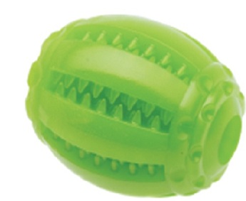 Dog Toy Dental Mint Rugby 8x6,5cm