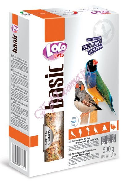 Корм для амадин и неразлучников lolopets 500g