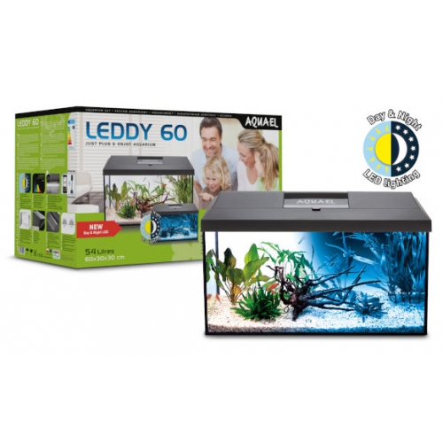 Aquael aquarium set Day and Night LED 54l Black (60x30x30)