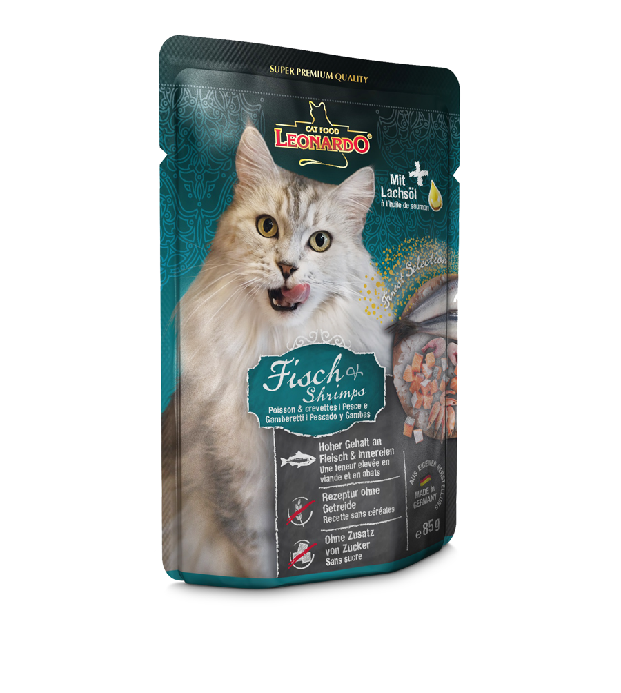 LEONARDO soft packs Fish & Shrimps 85g