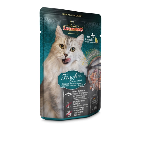 LEONARDO soft packs Fish & Shrimps 85g